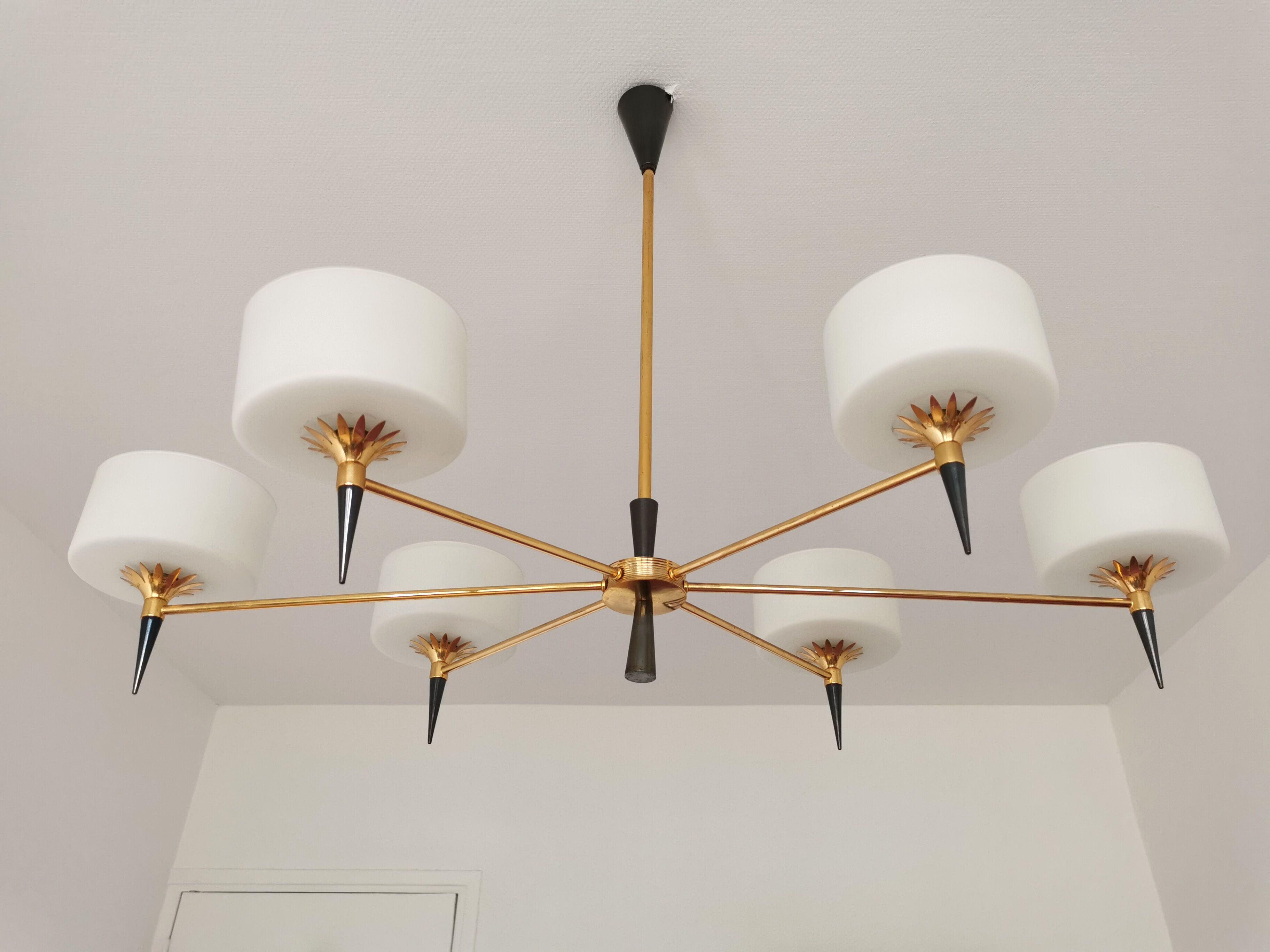 Chandelier 1950 modernist design arlus lunel