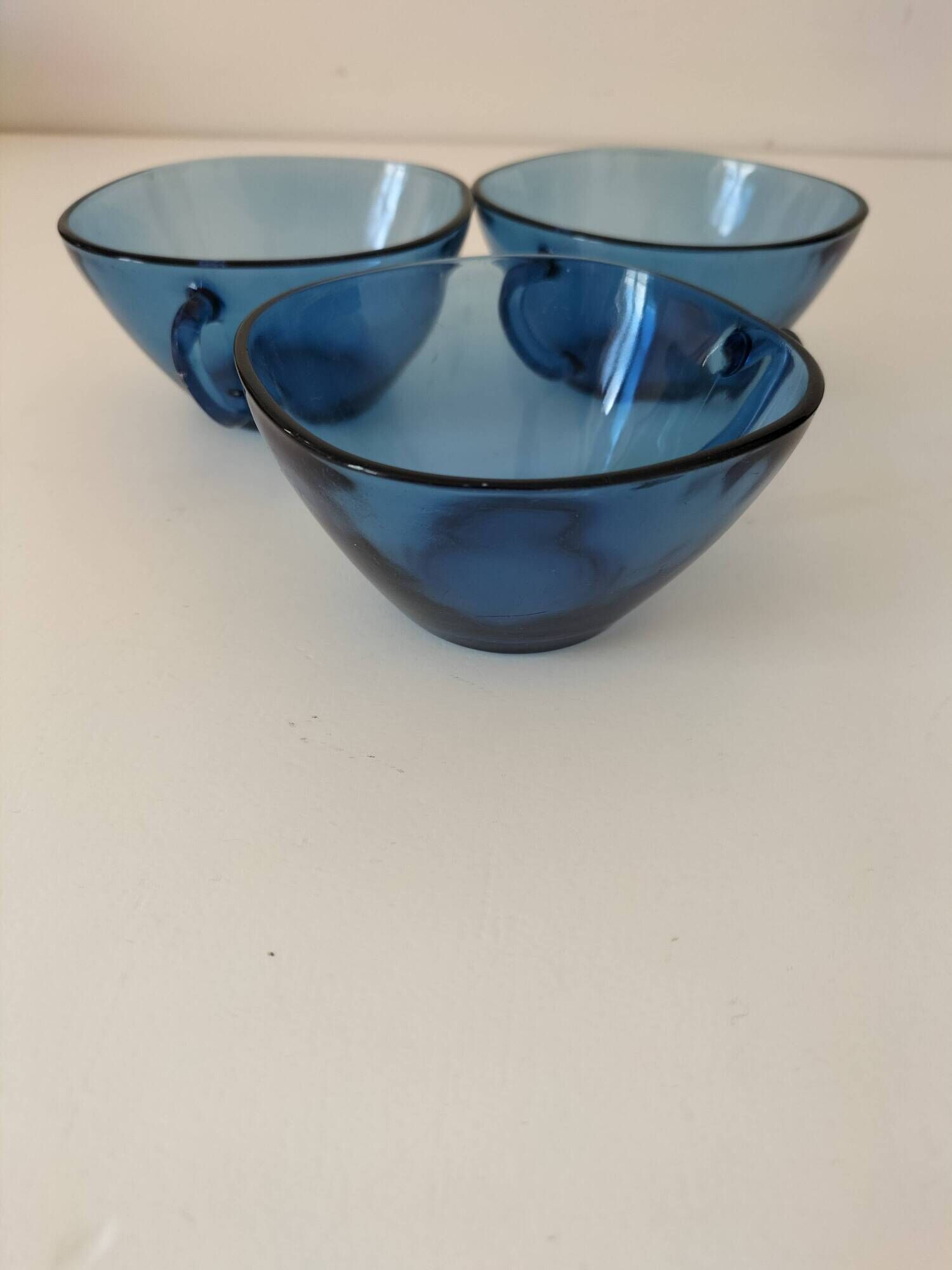 set of three blue Vereco cups