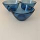 set of three blue Vereco cups