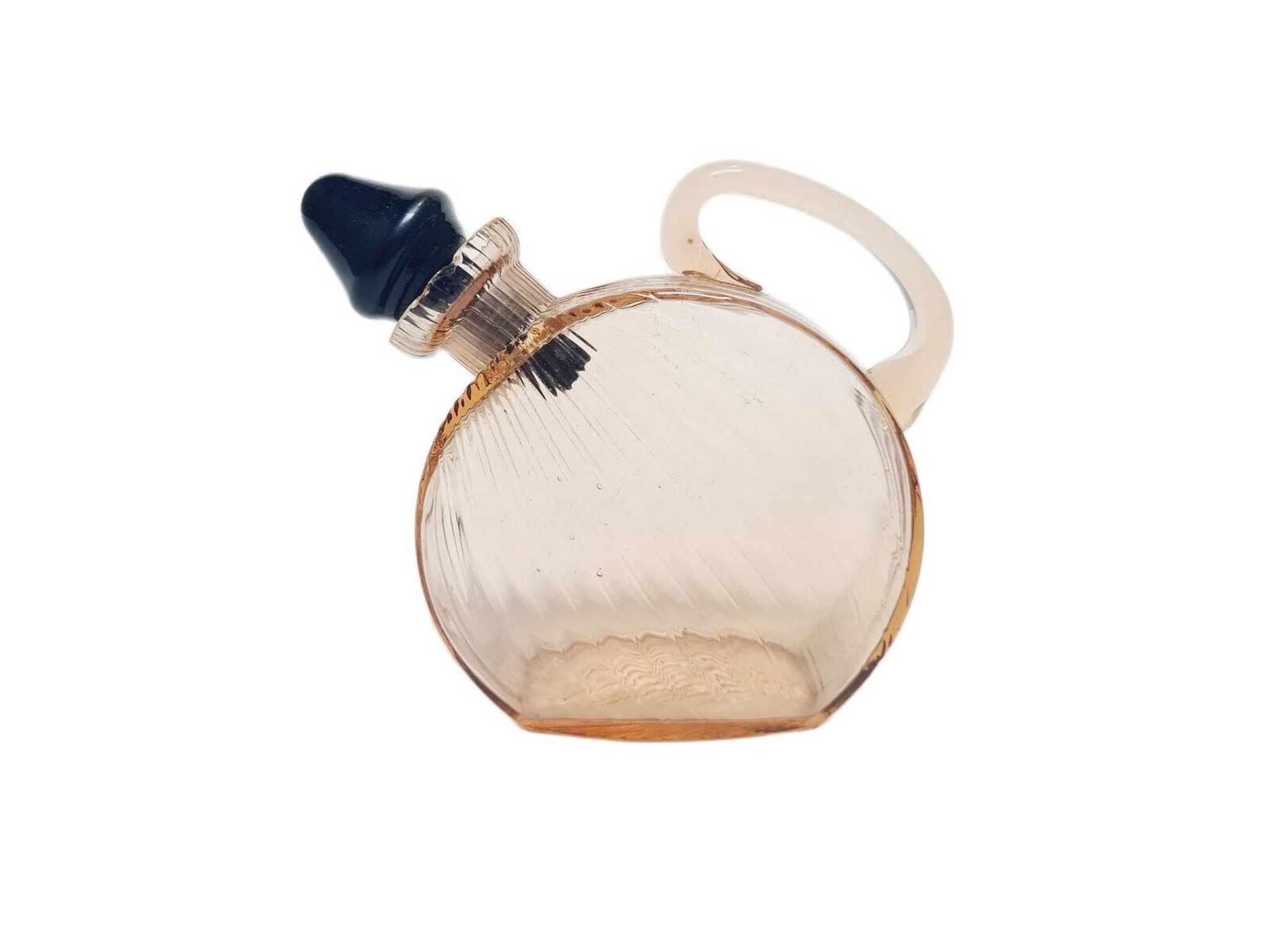 Art Deco carafe from Hortensja Glassworks, Poland, 1930s