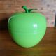 Thermal ice bucket in the shape of a green apple, 1970s style.