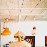 Pink and gold granite glass hanging