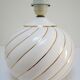 Ceramic lamp foot white and gold Italian design 80s