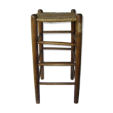 Ancient wooden and straw stool