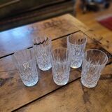 Set of 5 long drink glasses from the 70s-80s.