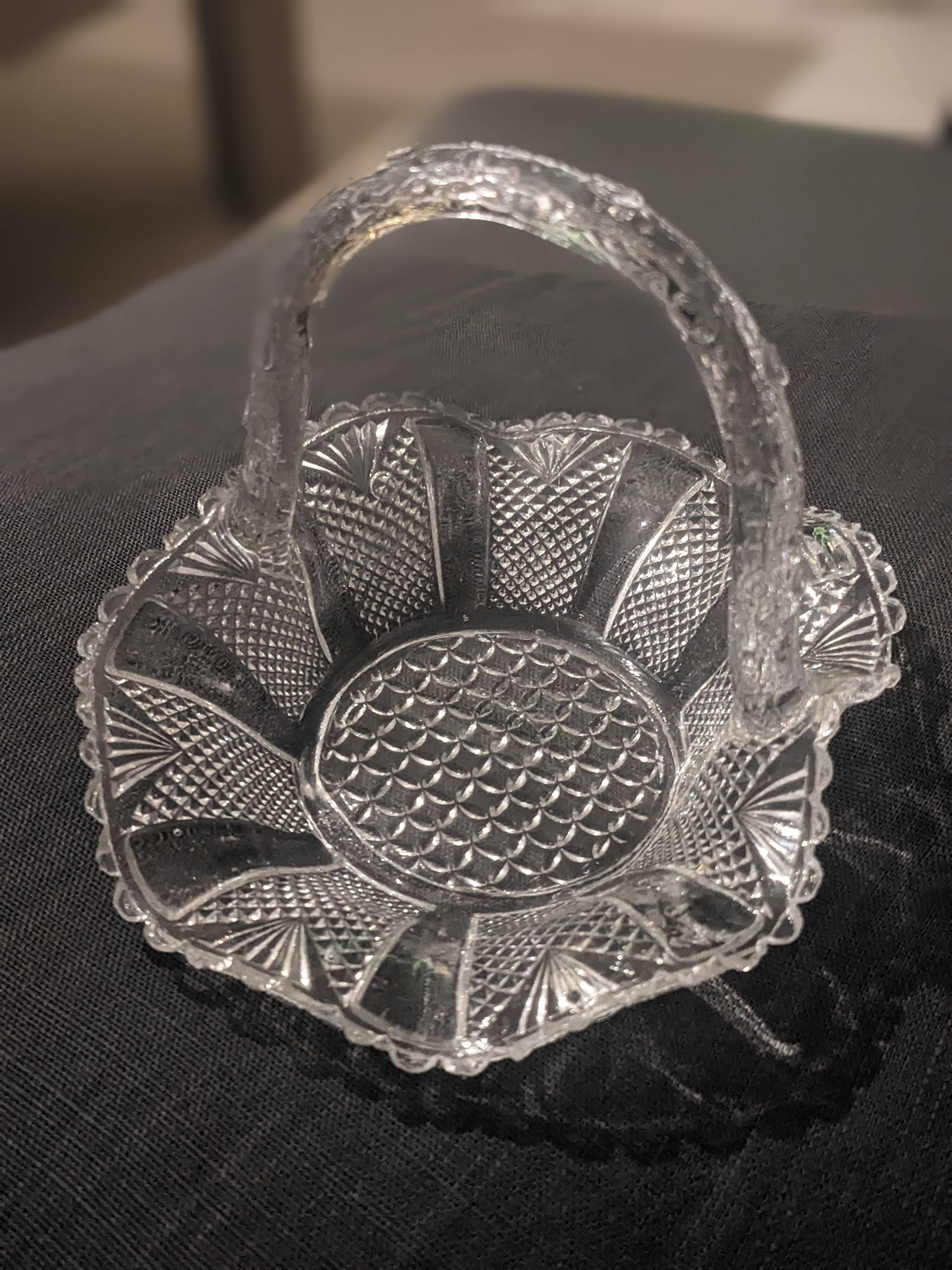 Small glass basket