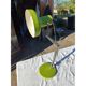 Lampe vintage métal vert et chrome