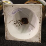 Pair of French XIXth century hand painted ceramic vases