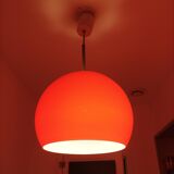 1 set of 2 opaline ball pendants from the 70s