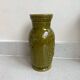 Vintage olive green glazed ceramic vase
