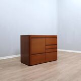 1970s Italian walnut Angelo Mangiarotti 4D series cabinet bar