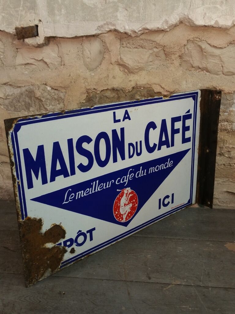 Plaque émaillé La Maison du Café