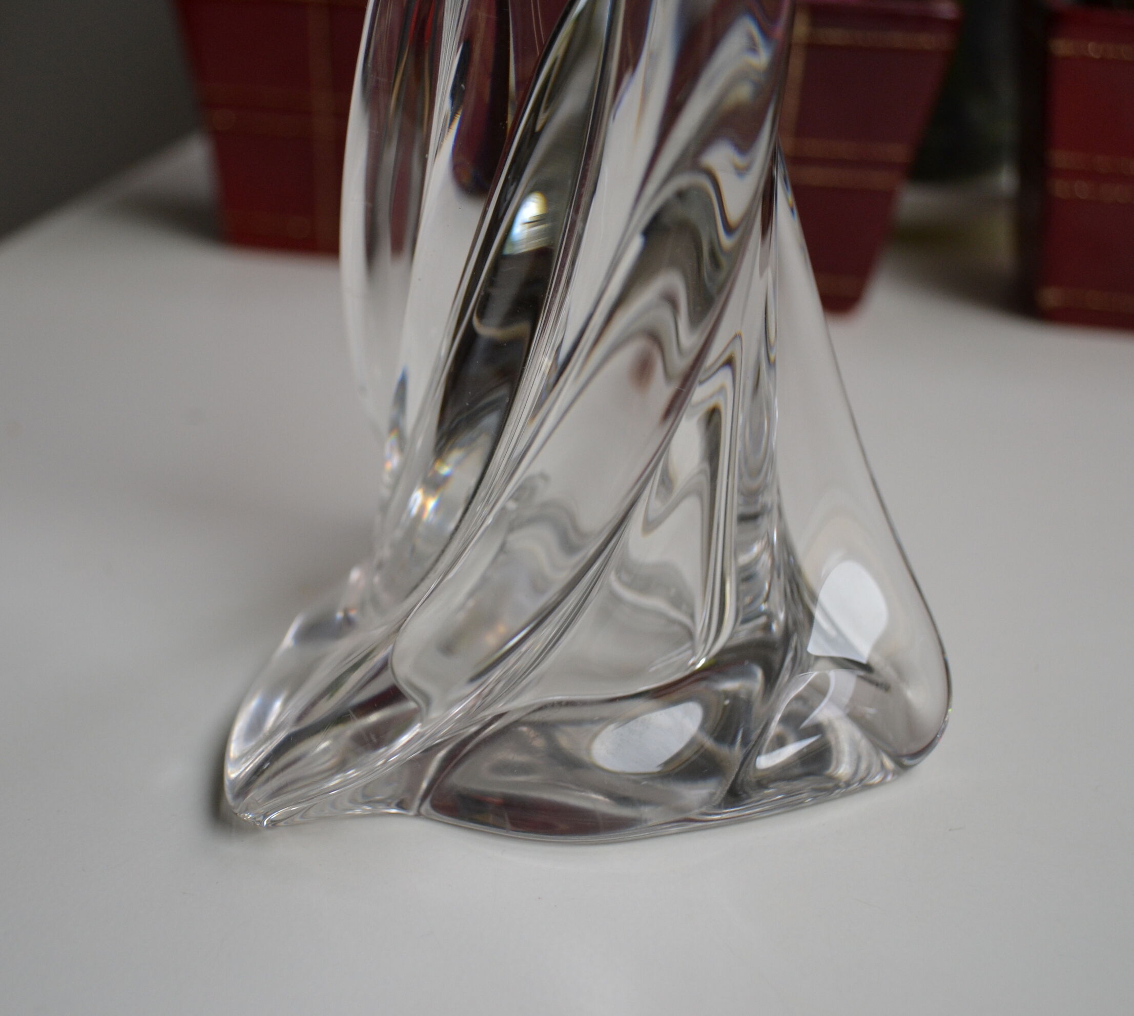 Vintage crystal lamp foot