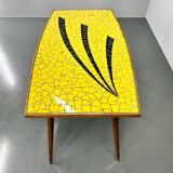 Midcetury Wood & Glass Mozaik Coffee or Side Table, Germany