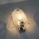 Set of two heavy ice glass 'Paper fold' sconces by Kalmar