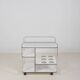 Italian postmodern serving trolley with sleek design, 1980s