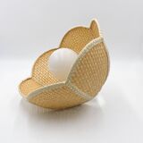 Vintage wicker flower pendant