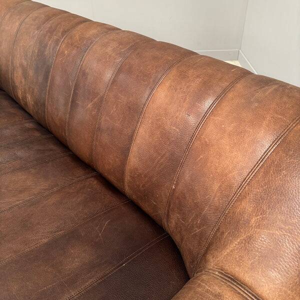 Vintage De Sede DS44 3 seat sofa with ottoman, 1970s