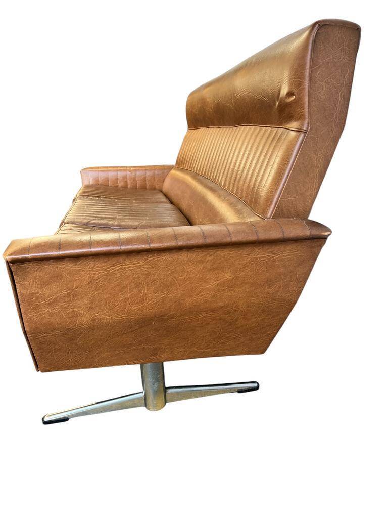 Fauteuil / canapé / canapé vintage couleur cognac