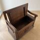 Antique wooden bank chest