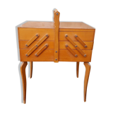 Wooden sewing basket