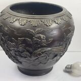 Large 19th century asian bronze vase - 22 cm - diameter 25 cm