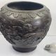 Large 19th century asian bronze vase - 22 cm - diameter 25 cm