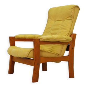 Scandinavian design armchair 70s/80s leather