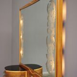 console with side tables and mirror, 1950s, set of 3
