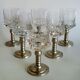 Series of six crystal wine glass with tin foot 9'° 160 ml
