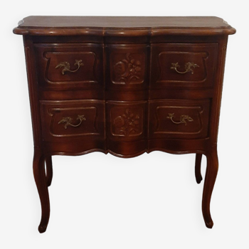 Louis XV style chest of drawers - 2 drawers - Curved feet - 1980s
