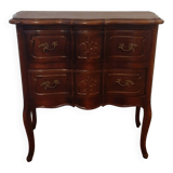 Louis XV style chest of drawers - 2 drawers - Curved feet - 1980s