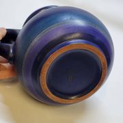 Vintage blue ceramic jug pitcher Porta Celi Spain