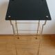 Glass and golden brass fifth wheel/end of sofa