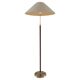 Lampadaire en cuir marron et laiton patiné du milieu du siècle par Falkenbergs Belysning, Suède, années 1960