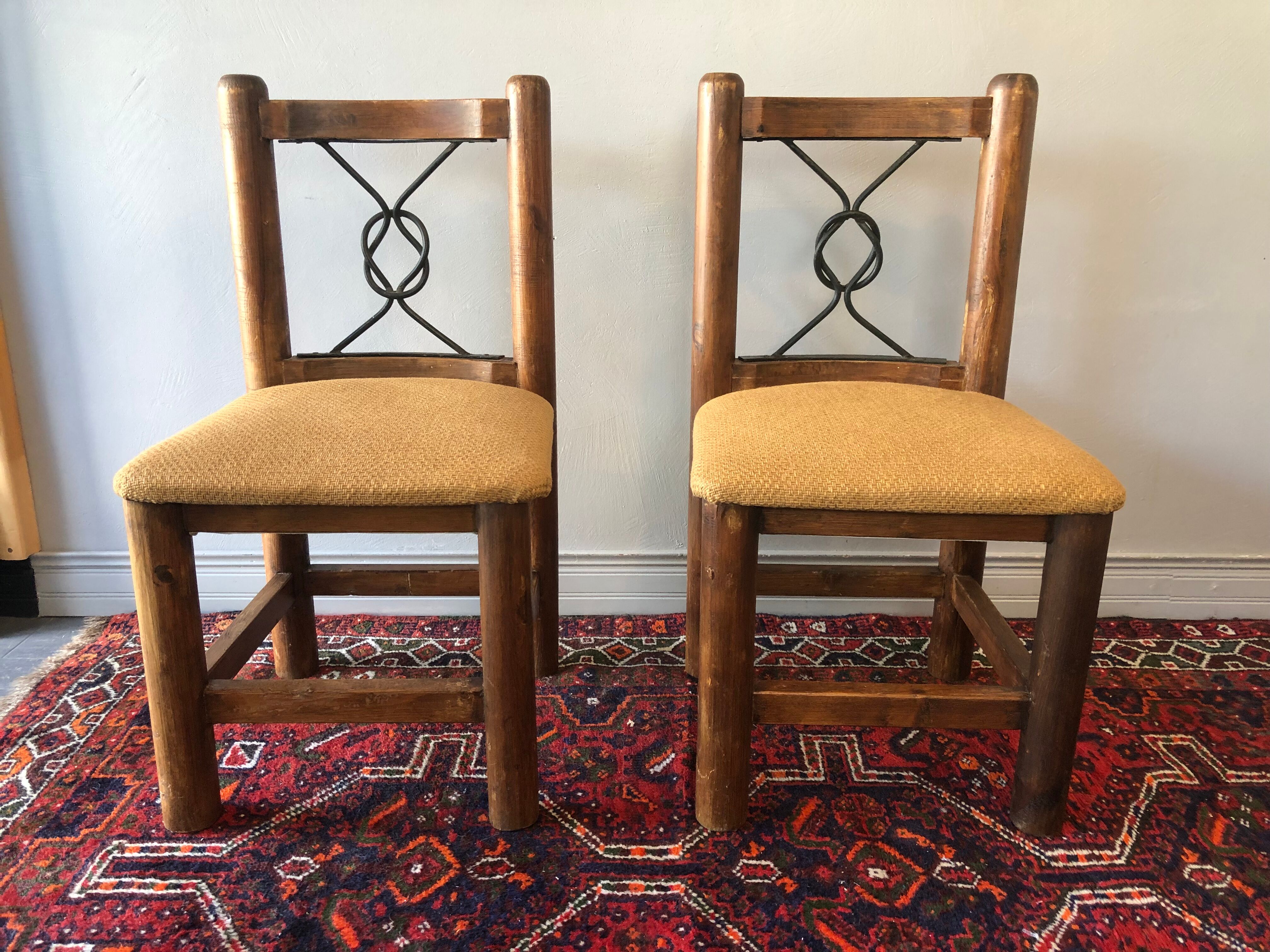 Duo of chairs brutalist style
