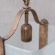 Italian brass and glass pendant light