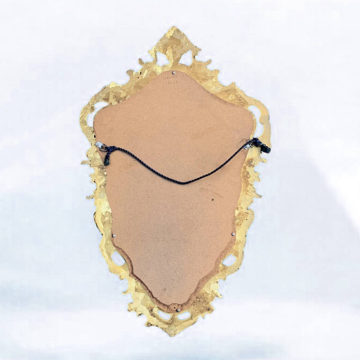 Old mirror in golden resin - 43 x 68 cm