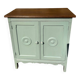 Small Parisian vintage sage green sideboard