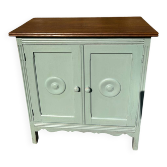 Small Parisian vintage sage green sideboard