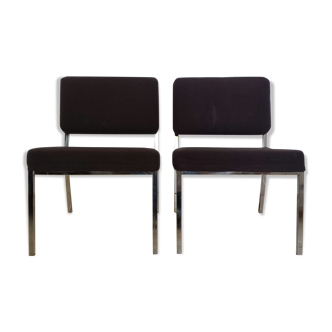 Paire de chauffeuses design des années 70