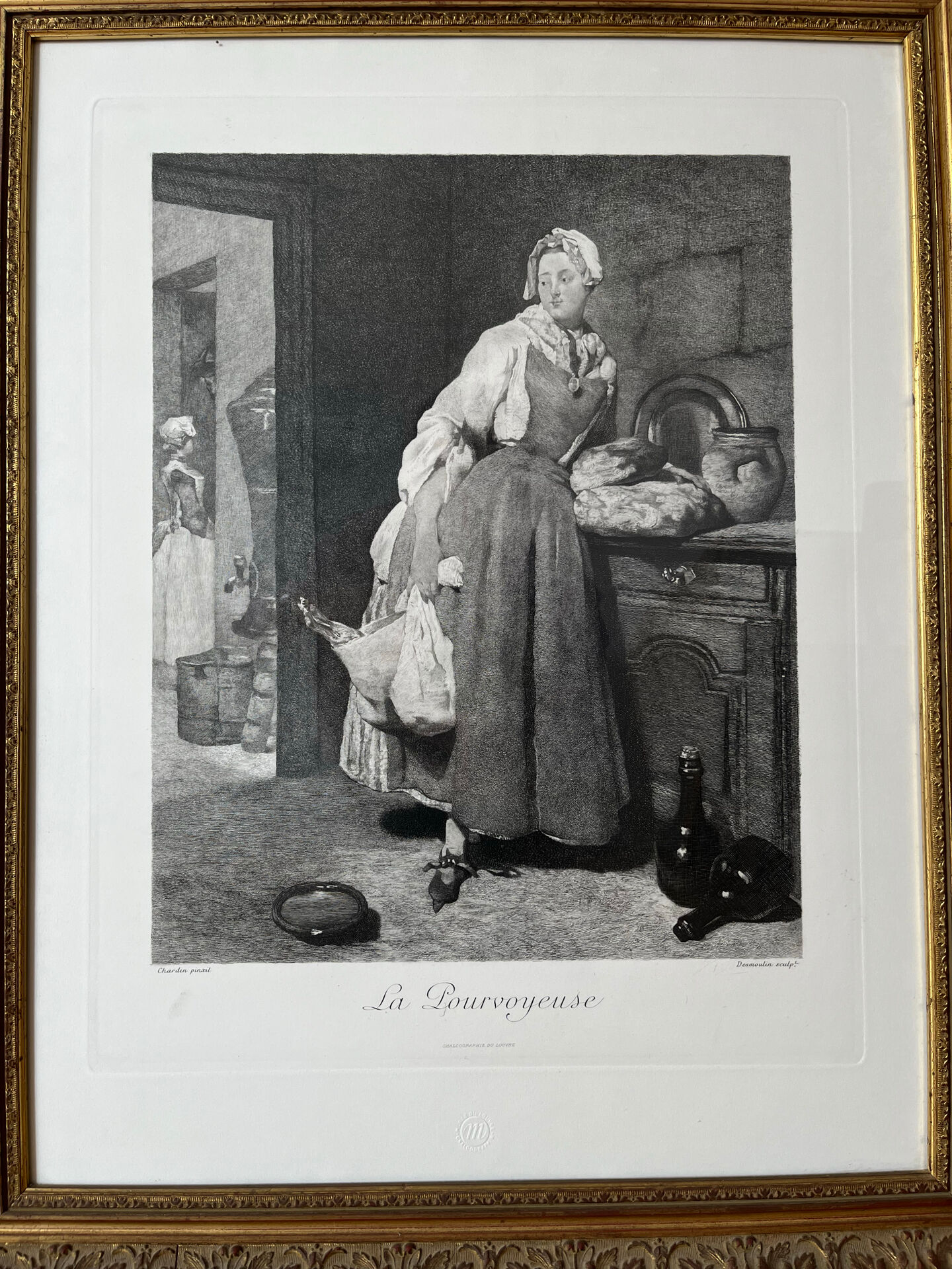 The Provider of Chardin, etching Louvre