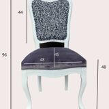 Louis XV style chair with haute couture fabric