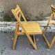 Lot 3 folding chairs vintage wood design