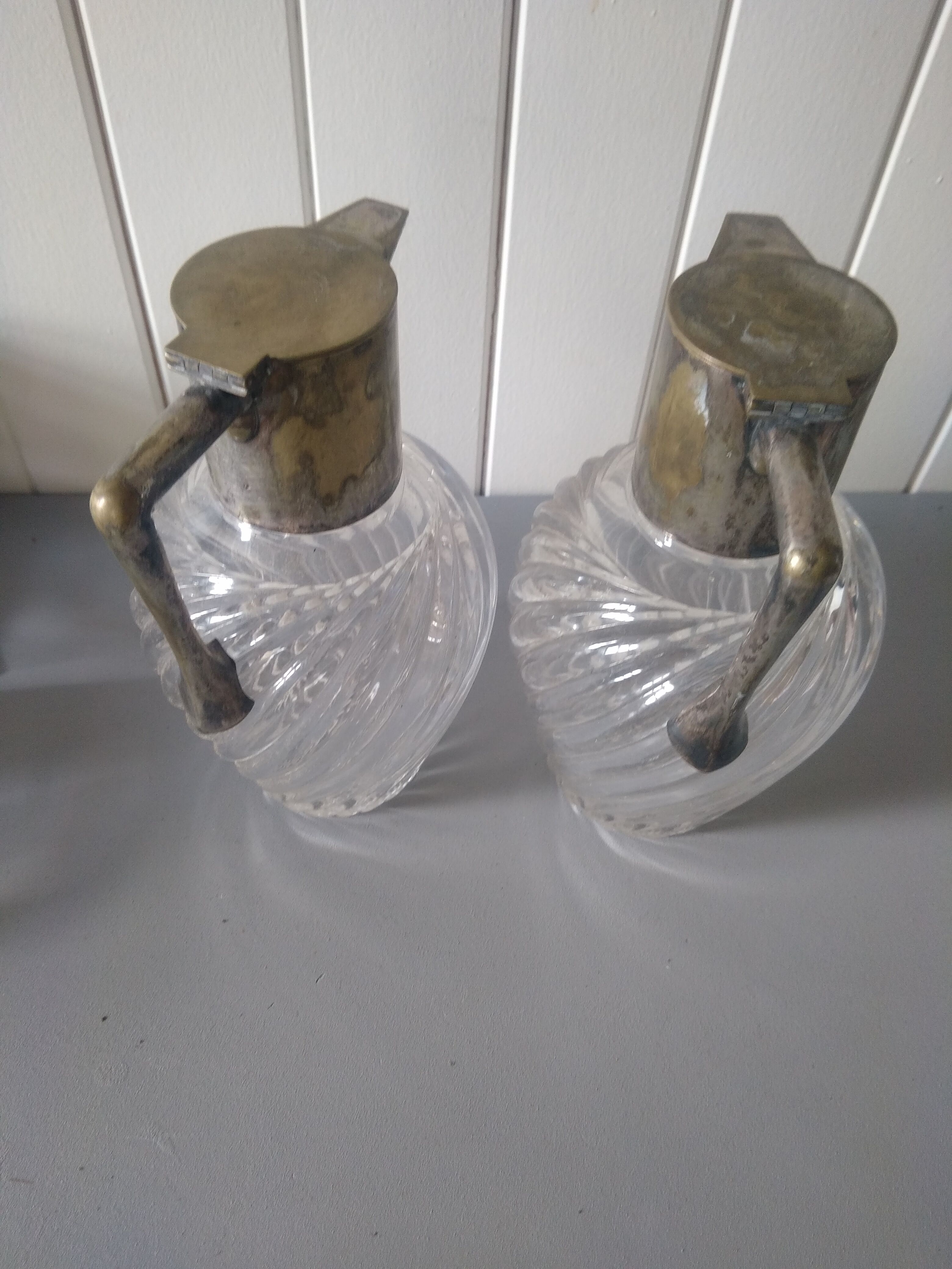 Antique pouring carafes