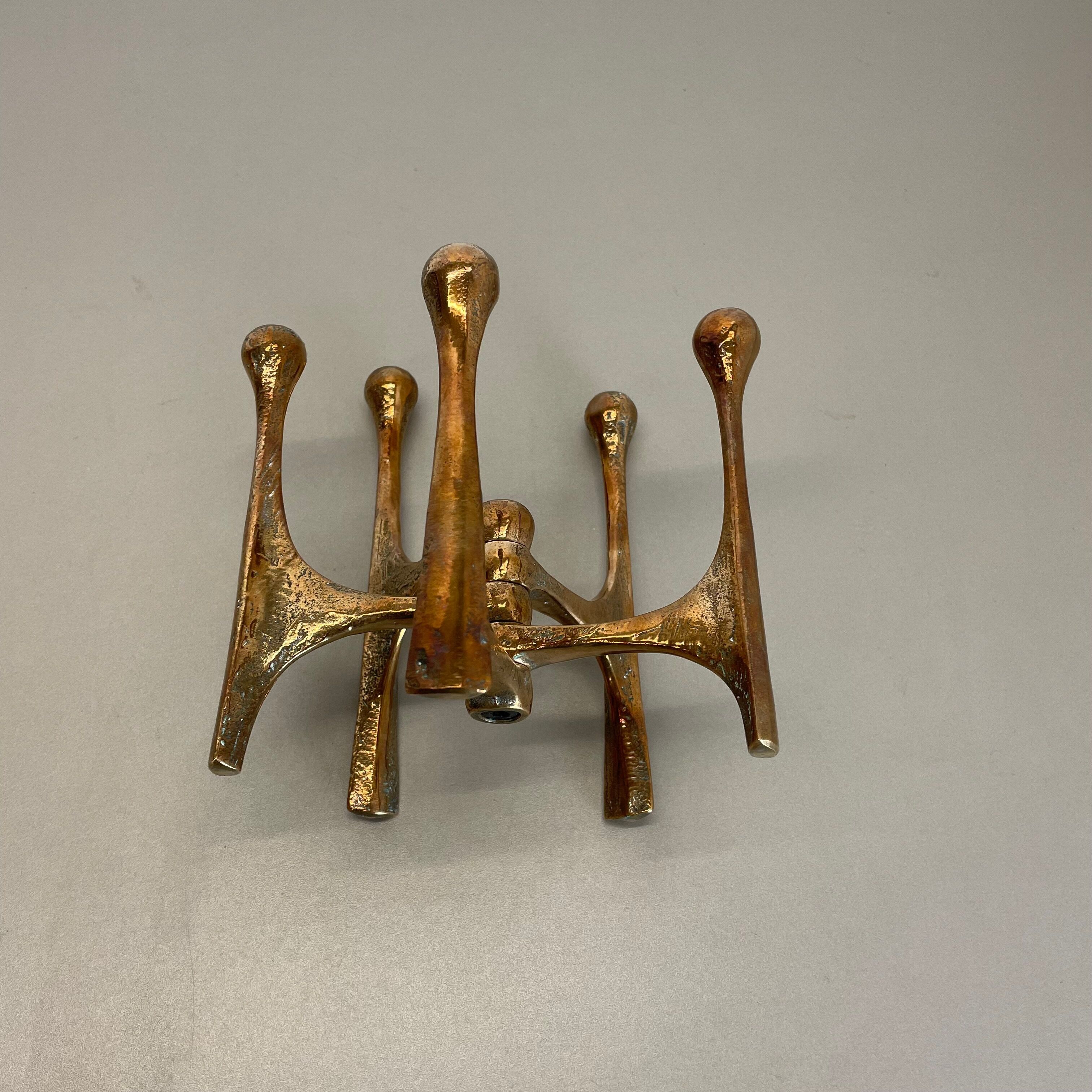 Midcentury Brutalist Bronze Candleholder by Michael Harjes, Germany, 1960s