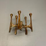 Midcentury Brutalist Bronze Candleholder by Michael Harjes, Germany, 1960s