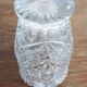 Small crystal vase with chiseled patterns and geometric decorations