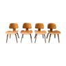 Quatre chaises plywood DCW, Charles & Ray Eames pour Evans / Herman Miller, Vintage 1940
