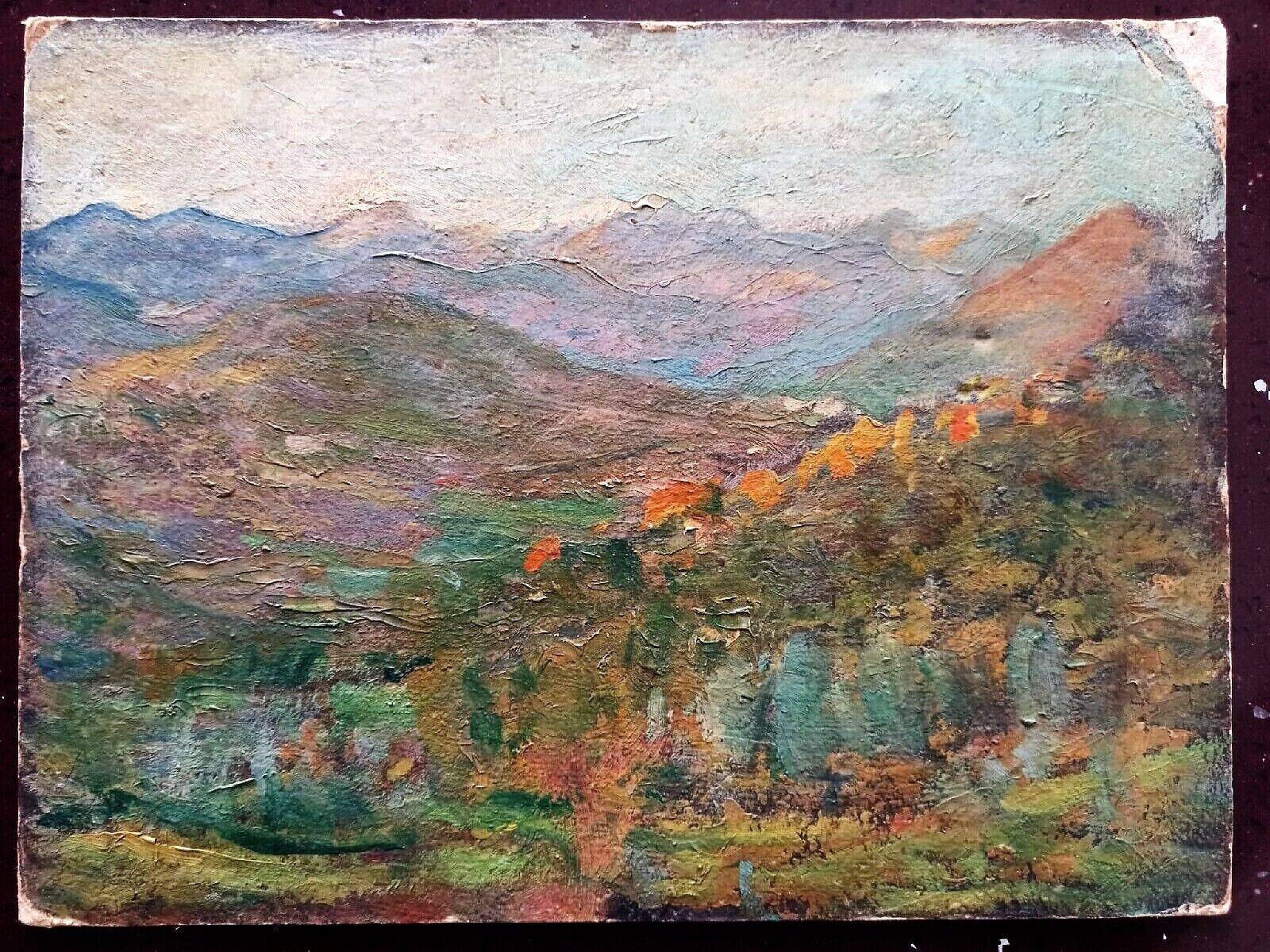 "clemente levi pugliese" huile de paysage impressionniste -impressionist landscape oil